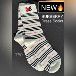 Burberry Striped Socks - TB LOGO🔥thin w/Stretch! Unisex/OS